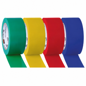 Green yellow red and blue floor marking tape rolls