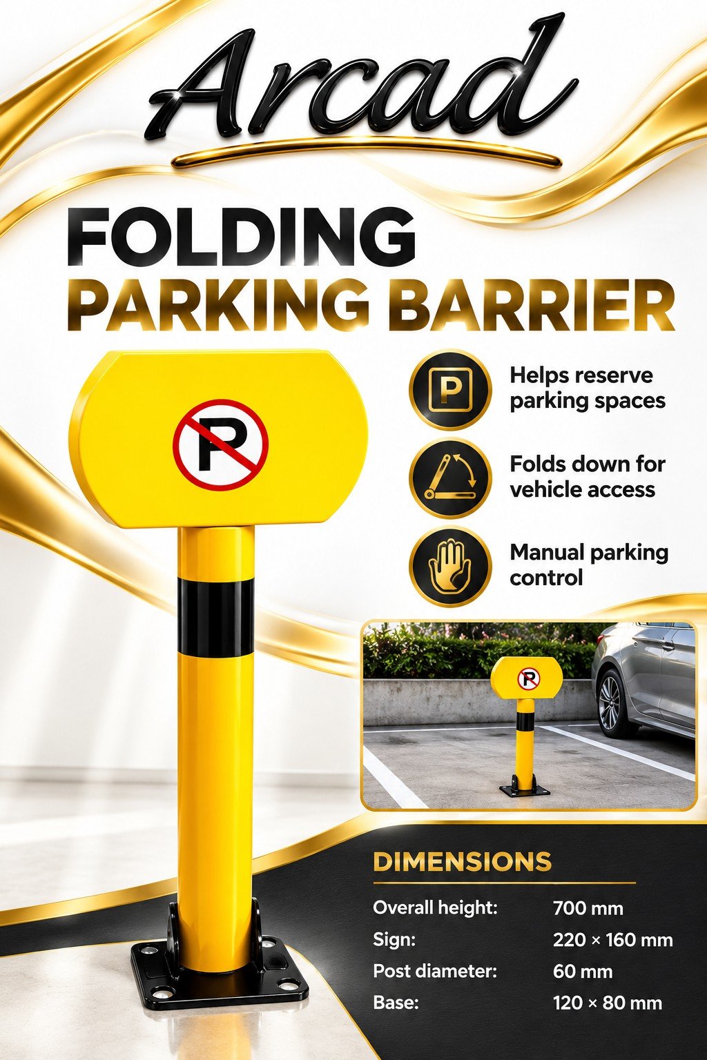 Folding Parking Barrier